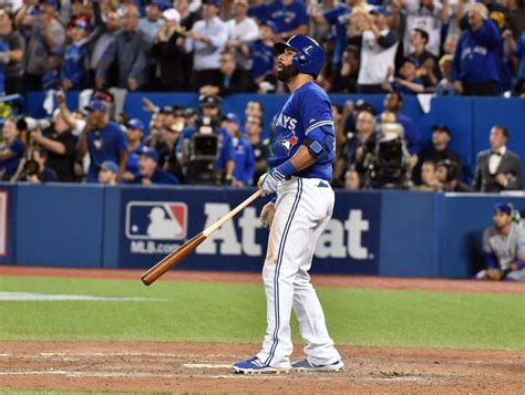 5 photos of Jose Bautista's epic bat flip | theScore.com