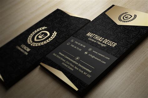 Gold And Black Business Card ~ Business Card Templates ~ Creative Market