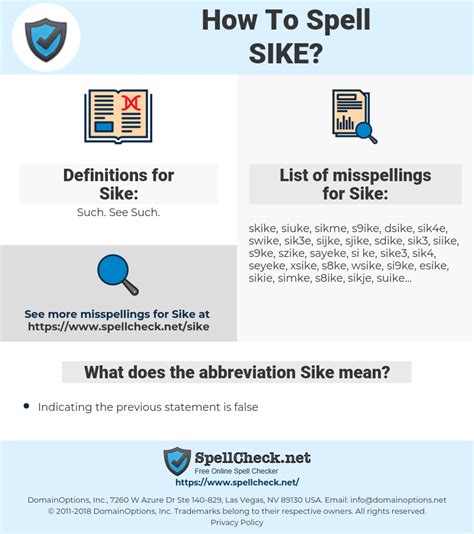 How To Spell Sike (And How To Misspell It Too) | Spellcheck.net