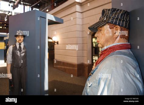 USA, Pennsylvania, Scranton, Steamtown National Historic Site, railroad ...