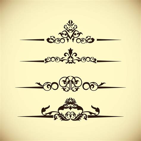 Set of Ornamental Dividers 1409298 Vector Art at Vecteezy