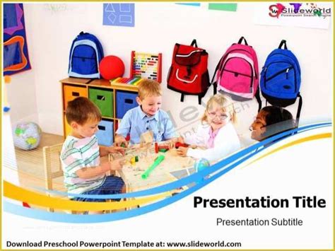 Free Early Childhood Powerpoint Templates Of Preschool Powerpoint Template Slide World ...