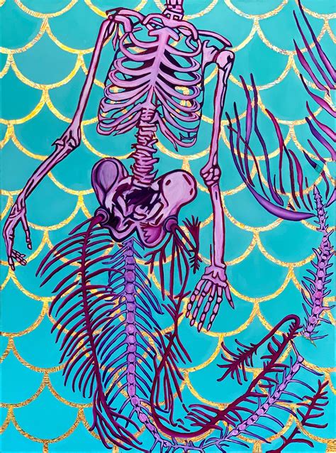 Gilded Ghosts: Siren's Coda | Art inspiration, Mermaid skeleton, Marker art