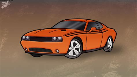 2014 Dodge Challenger drawing by keyzar on DeviantArt