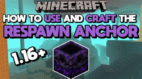 Minecraft Respawn Anchor Recipe How To Use Crafting