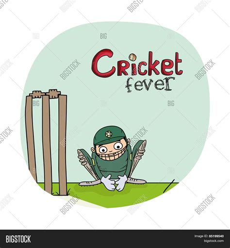 Cartoon Wicket Keeper Vector & Photo (Free Trial) | Bigstock