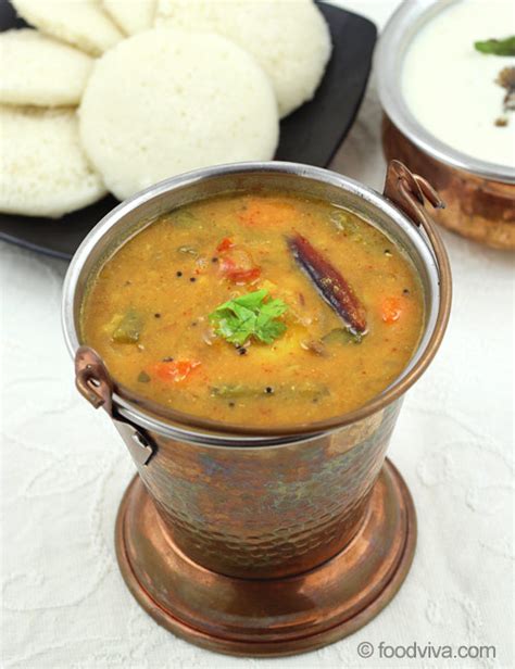 South Indian Vegetable Sambar Recipe for Idli, Dosa, Vada and Rice