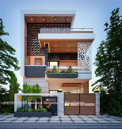 Modern House Elevation | House balcony design, House front design, Small house front design