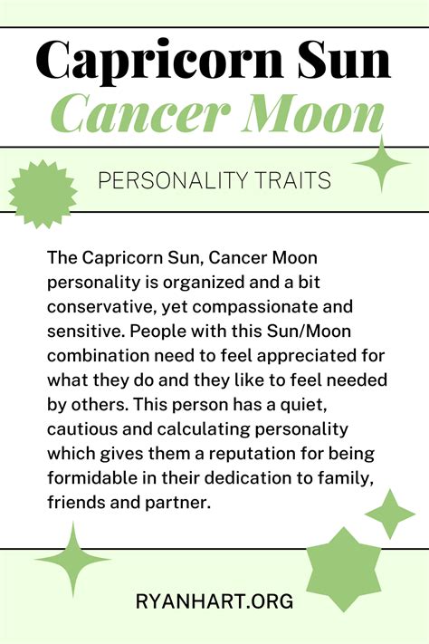 Capricorn Sun Cancer Moon Personality Traits | Ryan Hart