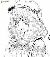 Cute Anime Girls Coloring Pages  Home sketch template