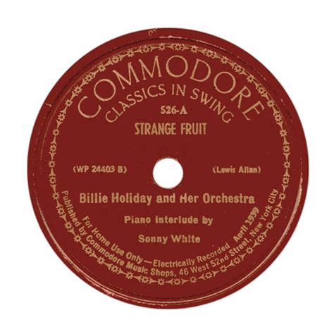 Strange Fruit - Billie Holiday Signature Song - The Official Website of ...