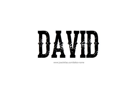 David Name Tattoo Designs