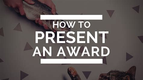 How to present an award - YouTube