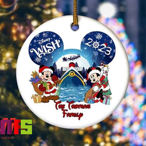 Disney 100 Wish You A Merry Christmas Christmas Tree Decorations 2023 Custom Name Xmas Ornament ...