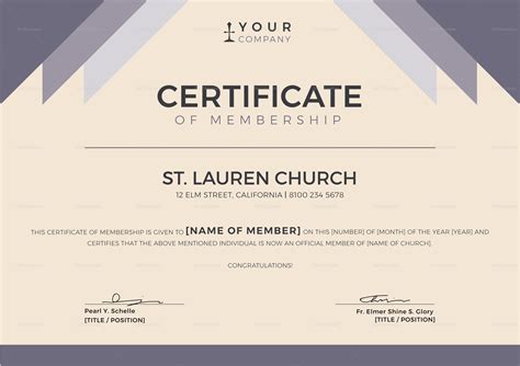 Church Membership Certificate Design Template in PSD, Word, Illustrator ...