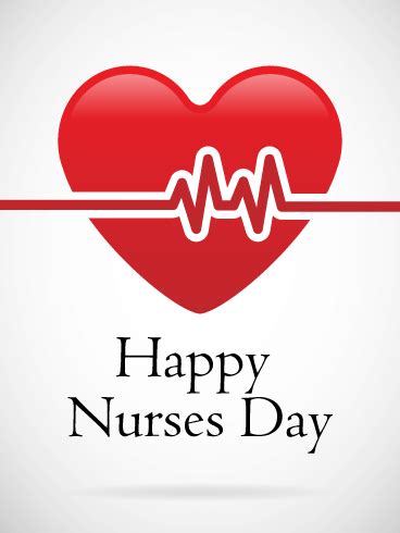 Happy Nurse Day - Red Heart Card: Nurses are everyday superheroes. Recognize the talent ...