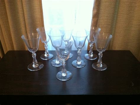 Crystal Sherry Glasses Vintage Set of 8 Holiday Bar - Etsy