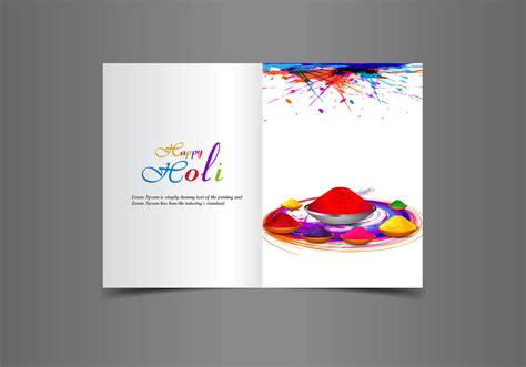 Beautiful Happy Holi Greeting Card 106661 Vector Art at Vecteezy