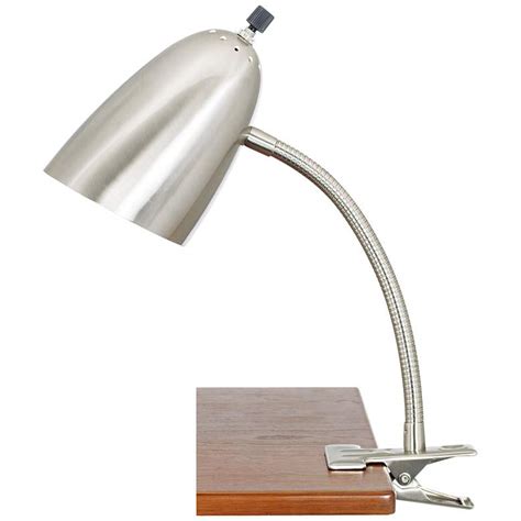 Brushed Nickel Gooseneck Headboard Clip Lamp - #74410 | Lamps Plus