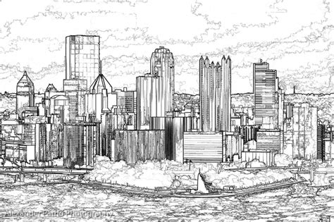 Pittsburgh Skyline Drawing at PaintingValley.com | Explore collection ...