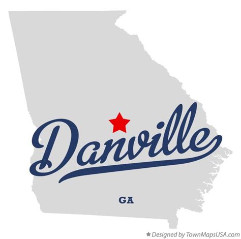 Map of Danville, GA, Georgia