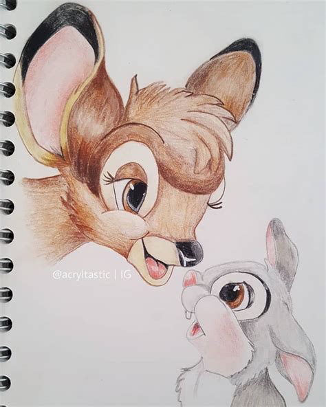 Bambi And Thumper Drawing