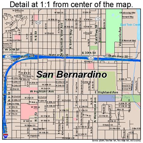 San Bernardino California Street Map 0665000