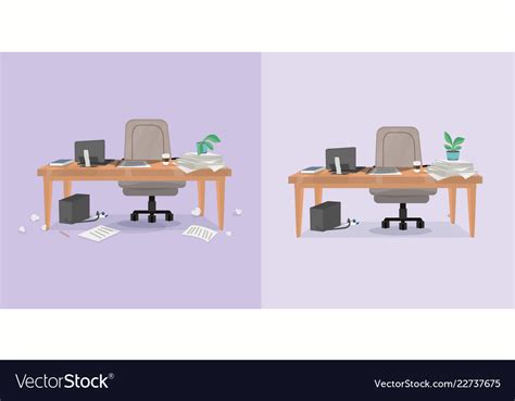 Clean Desk Cartoon