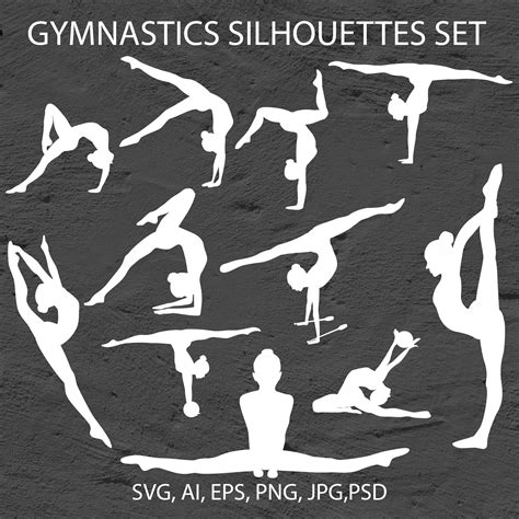 SVG gymnastics clipart colorful gymnastics gymnastics | Etsy