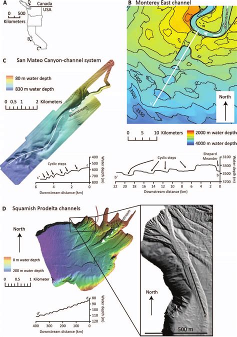 -Bathymetric features on the seafloor that have been interpreted,... | Download Scientific Diagram