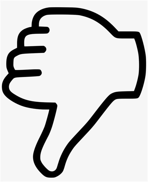 Thumbs Down Black And White Clipart