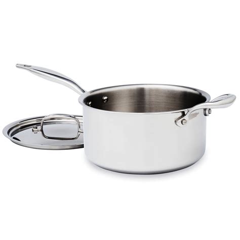 Heritage Steel 4 Quart Saucepan with Lid | Because You Cook