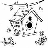 Whimsical Bird House With A Swing Coloring Page  Pagescom sketch template