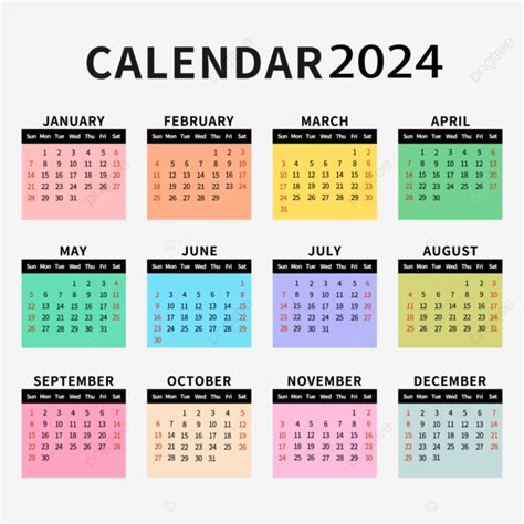 2024 Summer Calendar Color Picker Download - Dyan Nariko