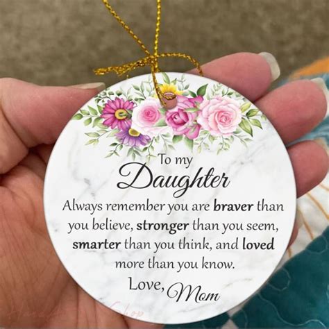 Daughter Christmas Gifts, Personalized Ceramic Ornament for Daughter ...