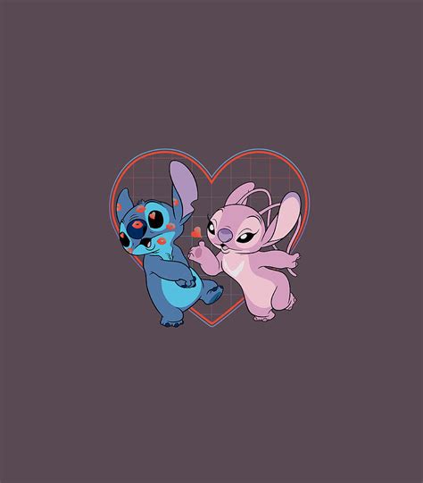 Disney Lilo and Stitch Angel Heart Kisses1 Digital Art by Leesed Judy ...