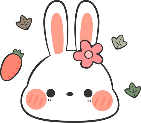 cute rabbit head cartoon element 10792482 PNG