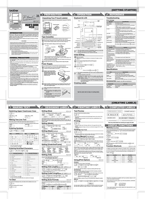 Brother P-Touch Label Maker Instructions - Ana Part