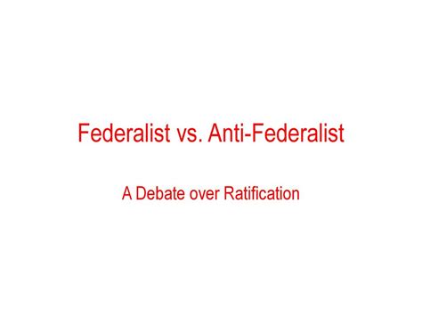 Federalist Vs Anti Federalist Chart: A Visual Reference of Charts ...