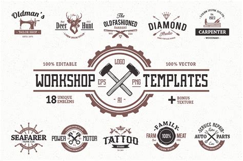 Workshop Logo Templates ~ Logo Templates on Creative Market