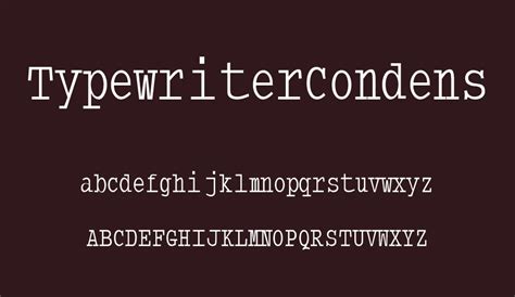 Typewriter Condensed free font