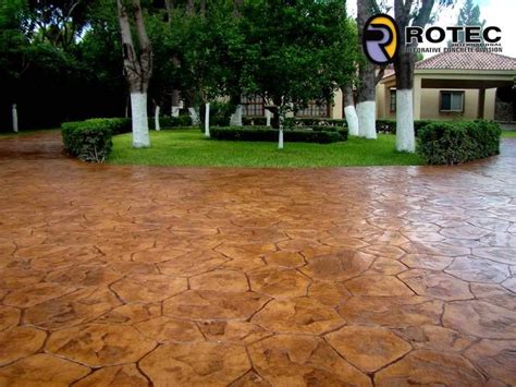 Concreto estampado Rotec es ideal en cocheras!! #cocinasrusticascemento | Piso para cochera ...