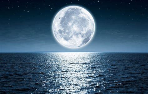 Moon Night Ocean Wallpapers - Top Free Moon Night Ocean Backgrounds - WallpaperAccess