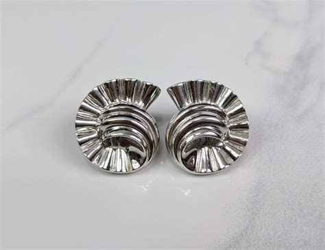 Lovely Vintage Silver-tone Screw Back Earrings by Coro | Etsy UK