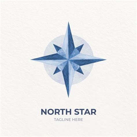 Free Vector | Watercolor north star logo | North star, Star logo design, Star illustration