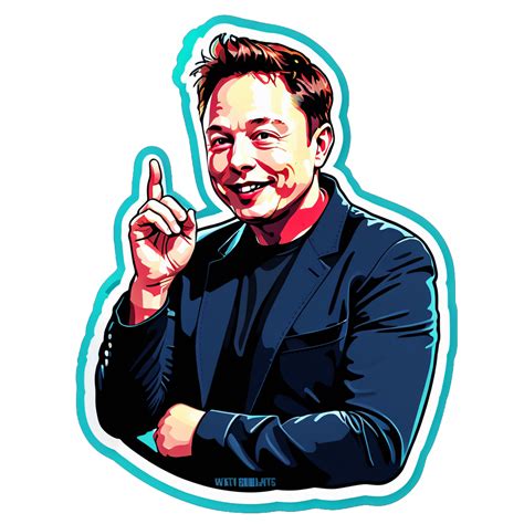 I made an AI sticker of elon musk