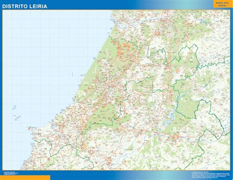 Region of Leiria map in Portugal | Wall maps