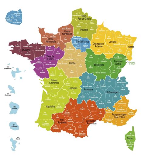 Carte De France Carte De France R Gion Carte De France Concernant | The ...