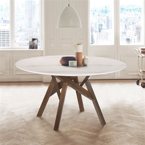 Round Dining Table White And Wood ~ Gray Round Dining Room Table / The Centiar Two Tone Round ...