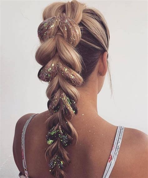 The ultimate glitter braid for festival season. This year is all about girly hairstyles with of ...